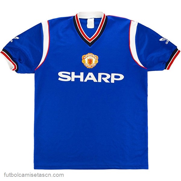 Tailandia Camiseta Manchester United 3ª Retro 1984 1986 Azul